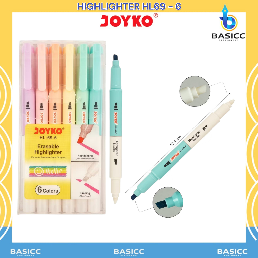 

Joyko Erasable Highlighter Penanda Dapat Dihapus HL 69-6 | @1Set