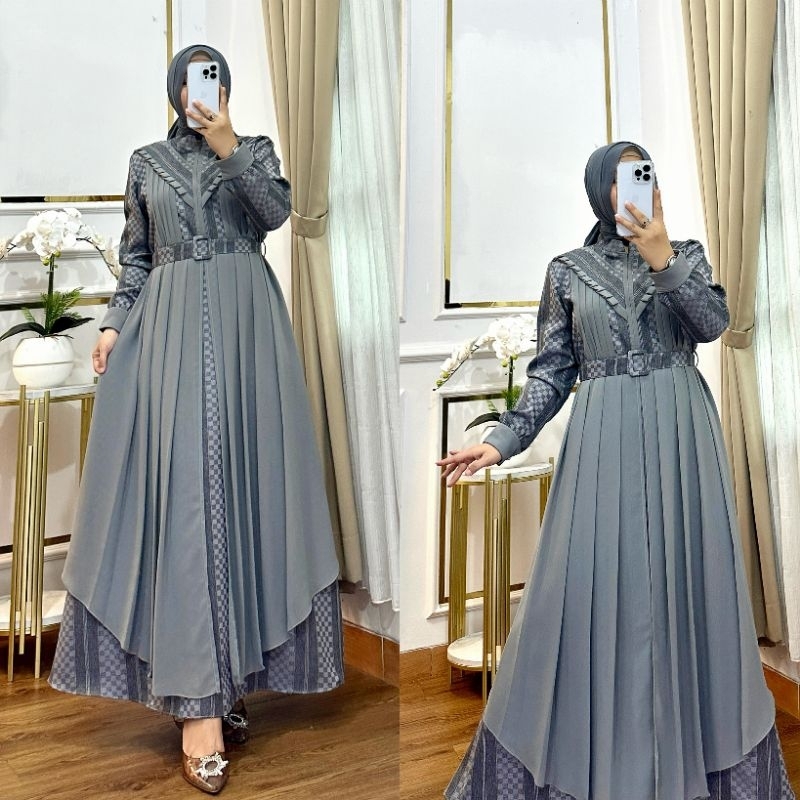 toko weny gamis simpel. kekinian elka colection edisi miswah dress