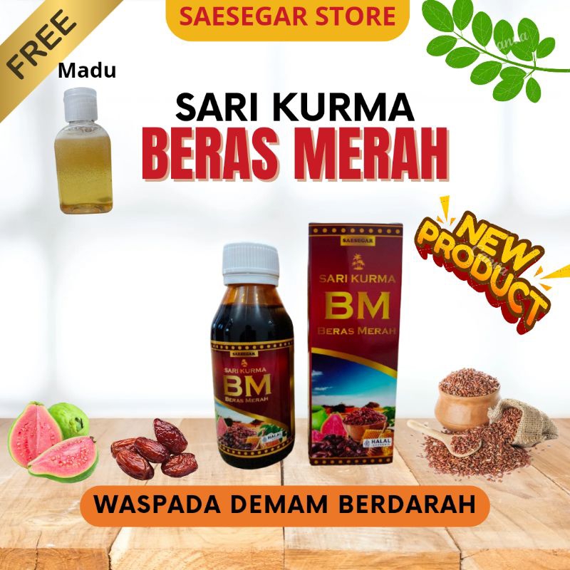 [SARI KURMA BERAS MERAH SAESEGAR 180gr] Menambah Nafsu Makan Menyembuhkan Demam berdarah Tipes