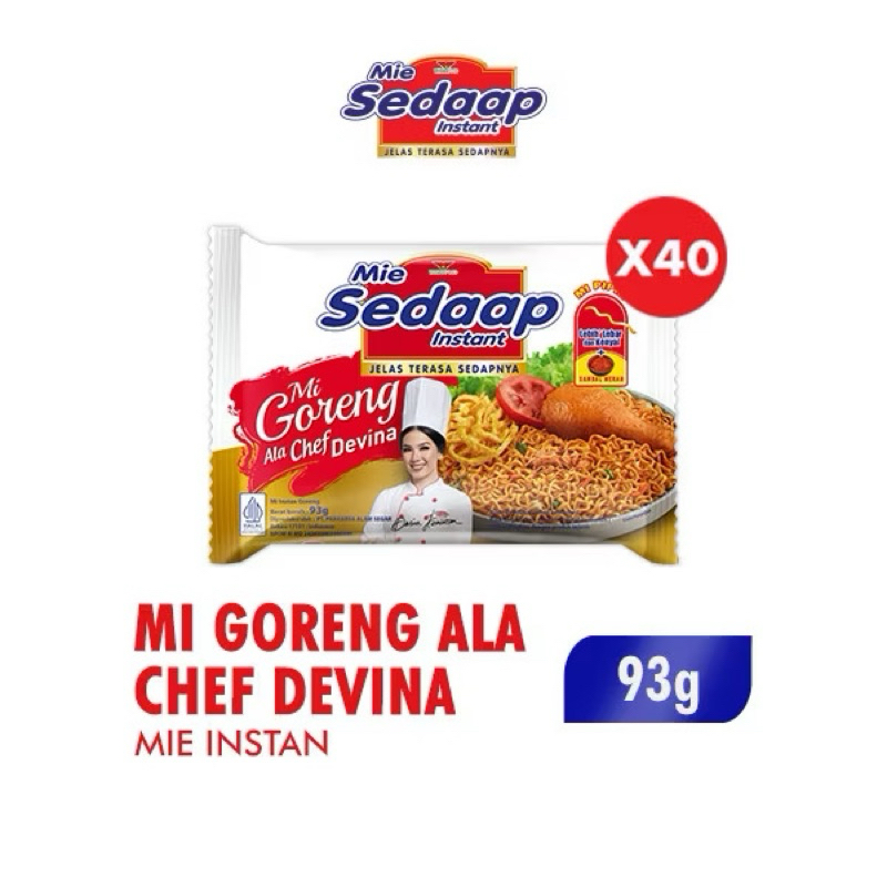 

Sedaap Mie Instan Goreng Ala Chef Bag 93 gr x40