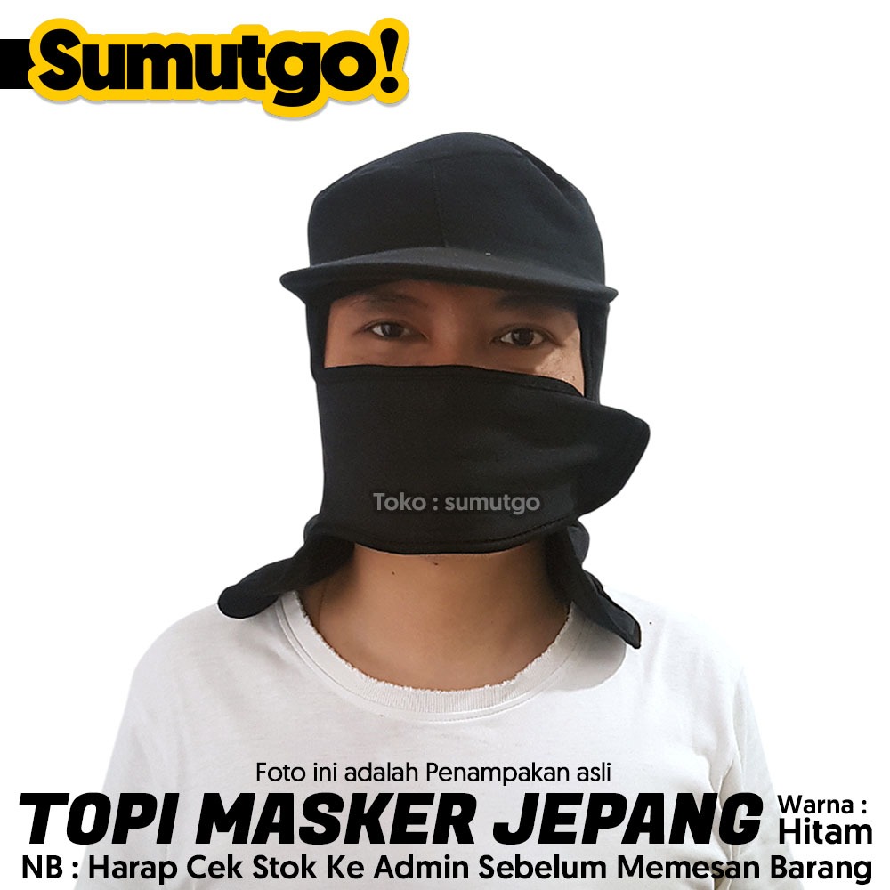 Topi Masker Jepang Anti Panas & Debu / Topi Proyek Cadar / Topi Mancing / Topi Gunung / Topi Petani 