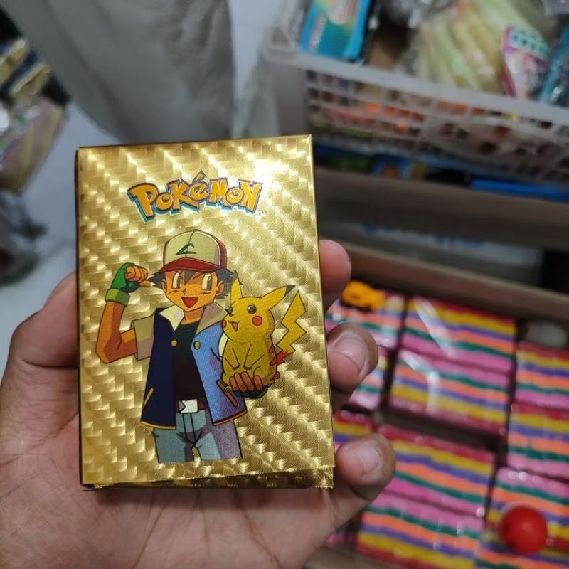 55 pcs kartu pokemon gold silver pokemon charizard  untuk koleksi anak-anak