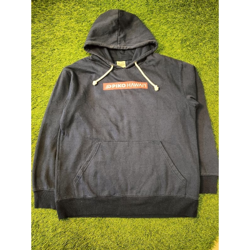 HOODIE PIKO HAWAI WARNA ABU TUA SECOND LIKE NEW