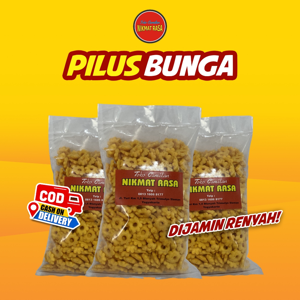 

Pilus Bunga/ Pilus Sakura/ Snack Kembang Ribut 250g