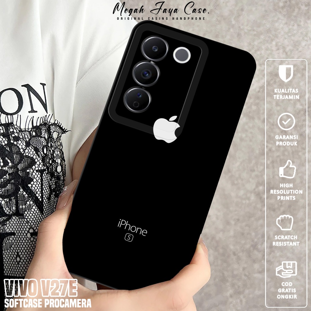 Case VIVO V27E - Softcase Hp VIVO V27E Motif BRAND - Casing Hp VIVO V27E - Softcase Pro Camera - Sil