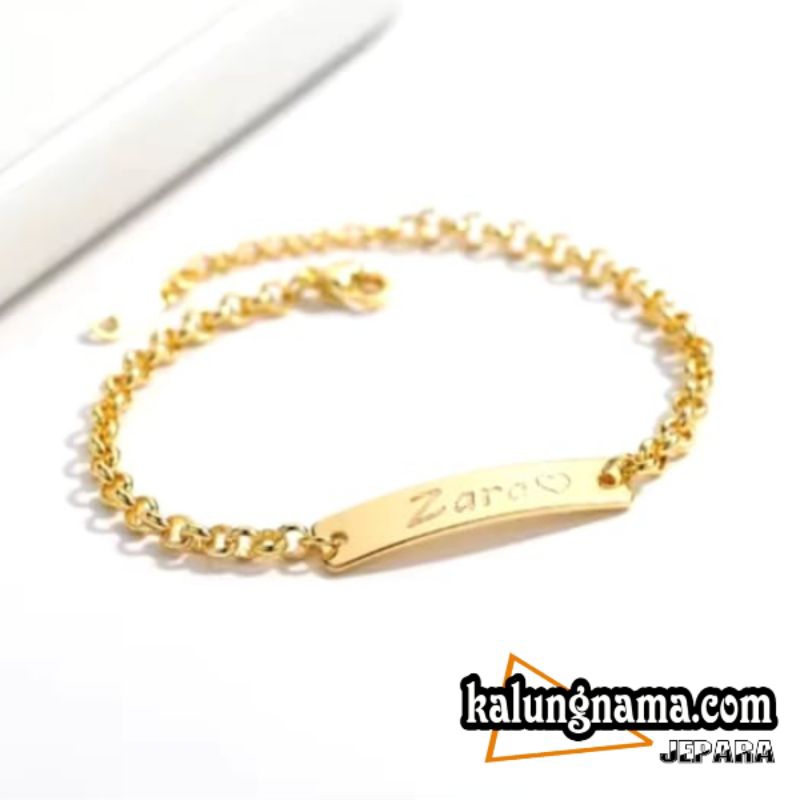 gelang nama titanium gelang ukir nama gelang nama custom