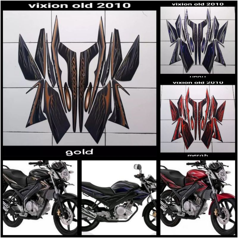 STICKER STRIPING LIS LES BODY MOTOR YAMAHA VIXION 2010 OLD