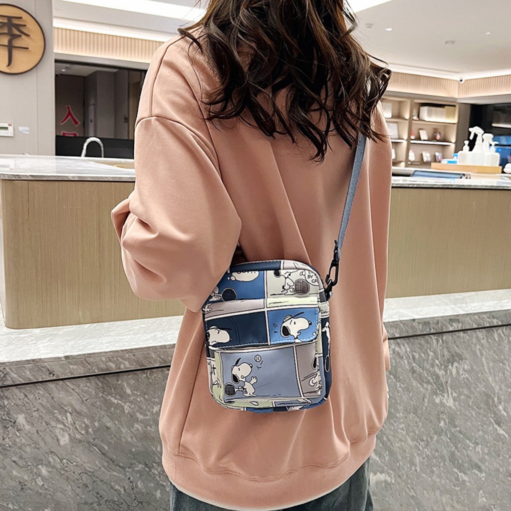 Tas Selempang Wanita PREMIUM Korea VERSION SNOOPY X PEANUTS TAS FULL PRINT