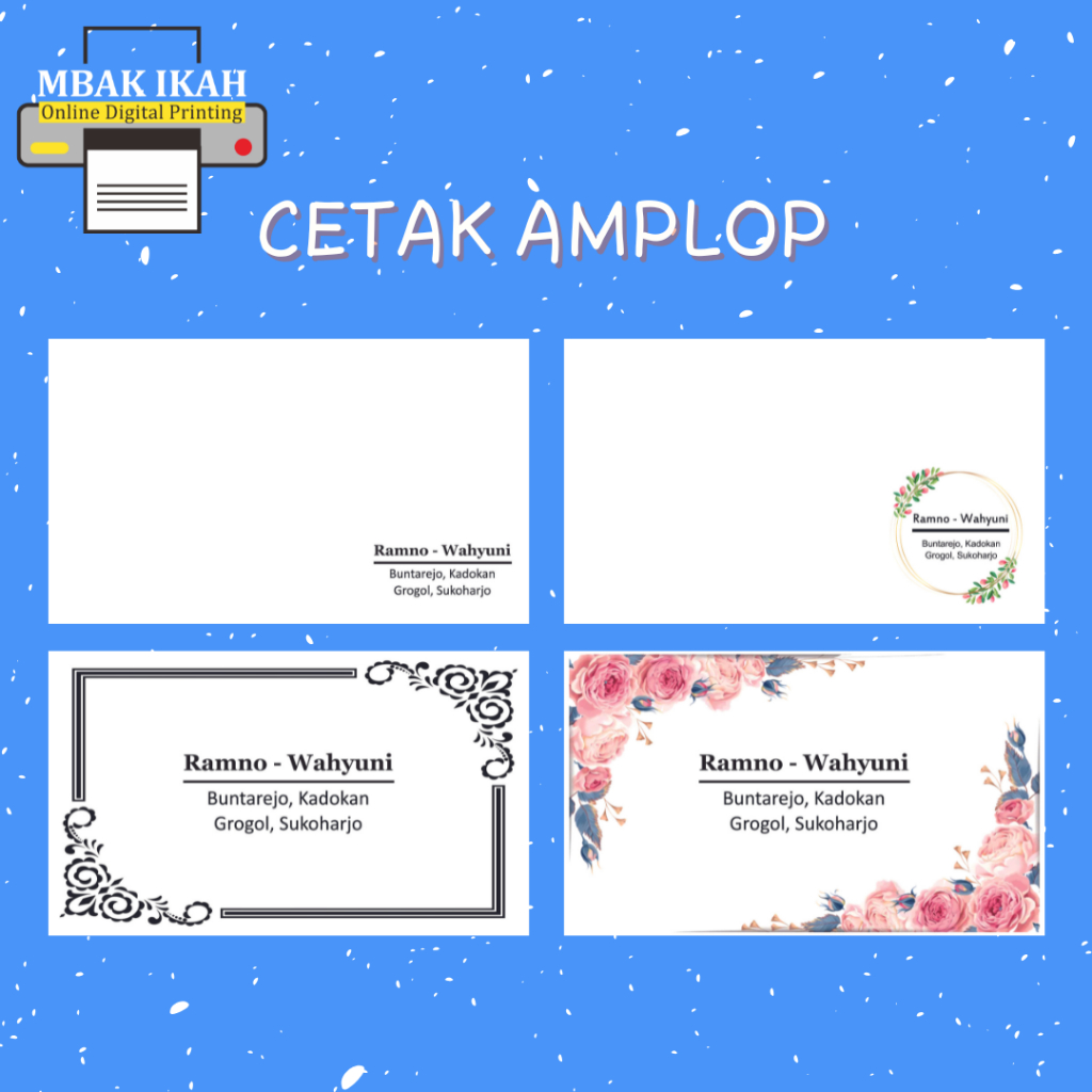 

Cetak Amplop Kondangan Ukuran Sedang (10x15cm)