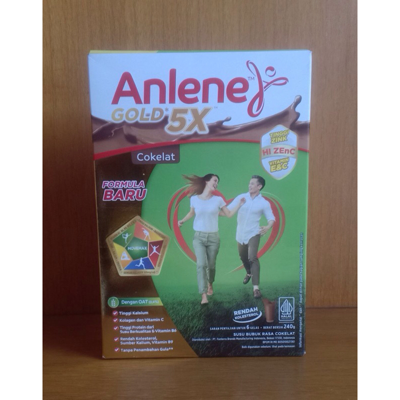 

Anlene Gold 5x Susu Bubuk Cokelat ukuran 240gram