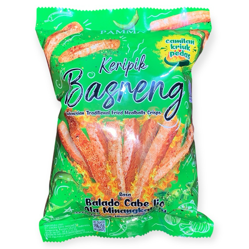 

PAMMA KERIPIK BASRENG - RASA BALADO CABE IJO ALA MINANGKABAU (60g)