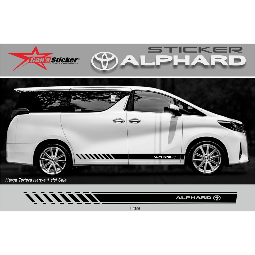 STICKER PINTU TOYOTA ALPHARD AKSESORIS TOYOTA ALPHARD