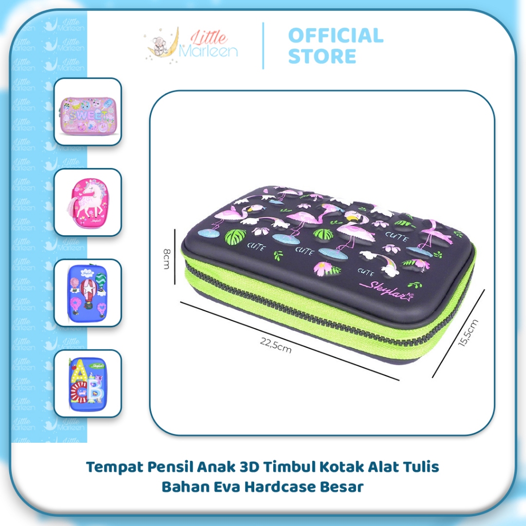 

Tempat Pensil Anak 3D Timbul Kotak Alat Tulis Bahan Eva Hardcase Besar