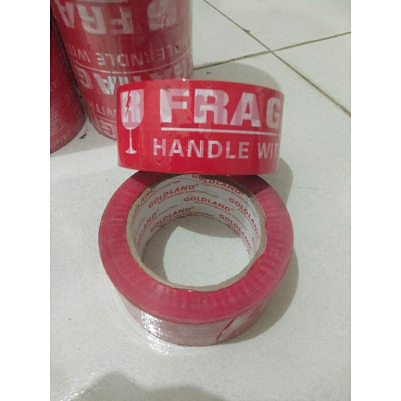 

Fragile tape - Lakban Fragile merah 2 inch 48 mm x 50 meter