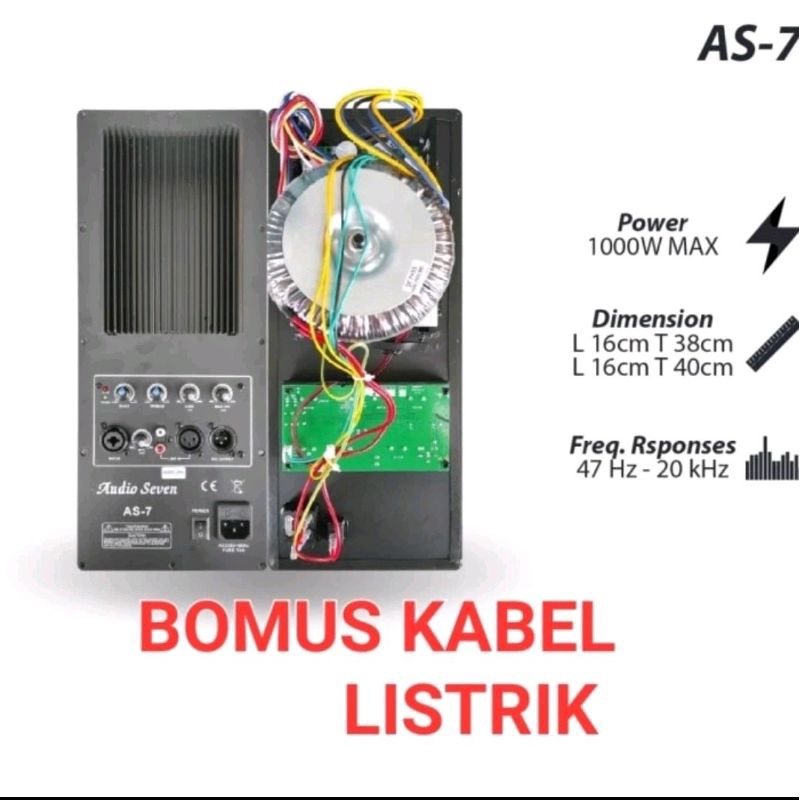 Power kit aktif/mesin speaker Active audioseven As7 model huper