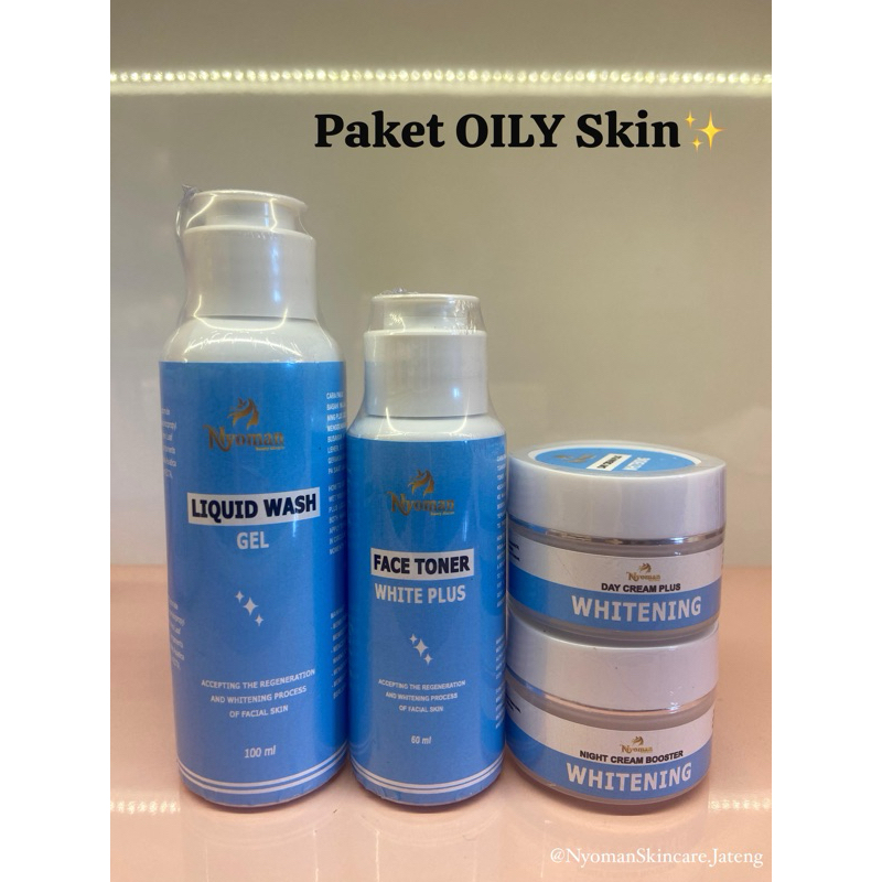 [Kemasan Baru] Nyoman PAKET OILY | Paket whitening plus Nyoman beauty skincare / super whitening / w