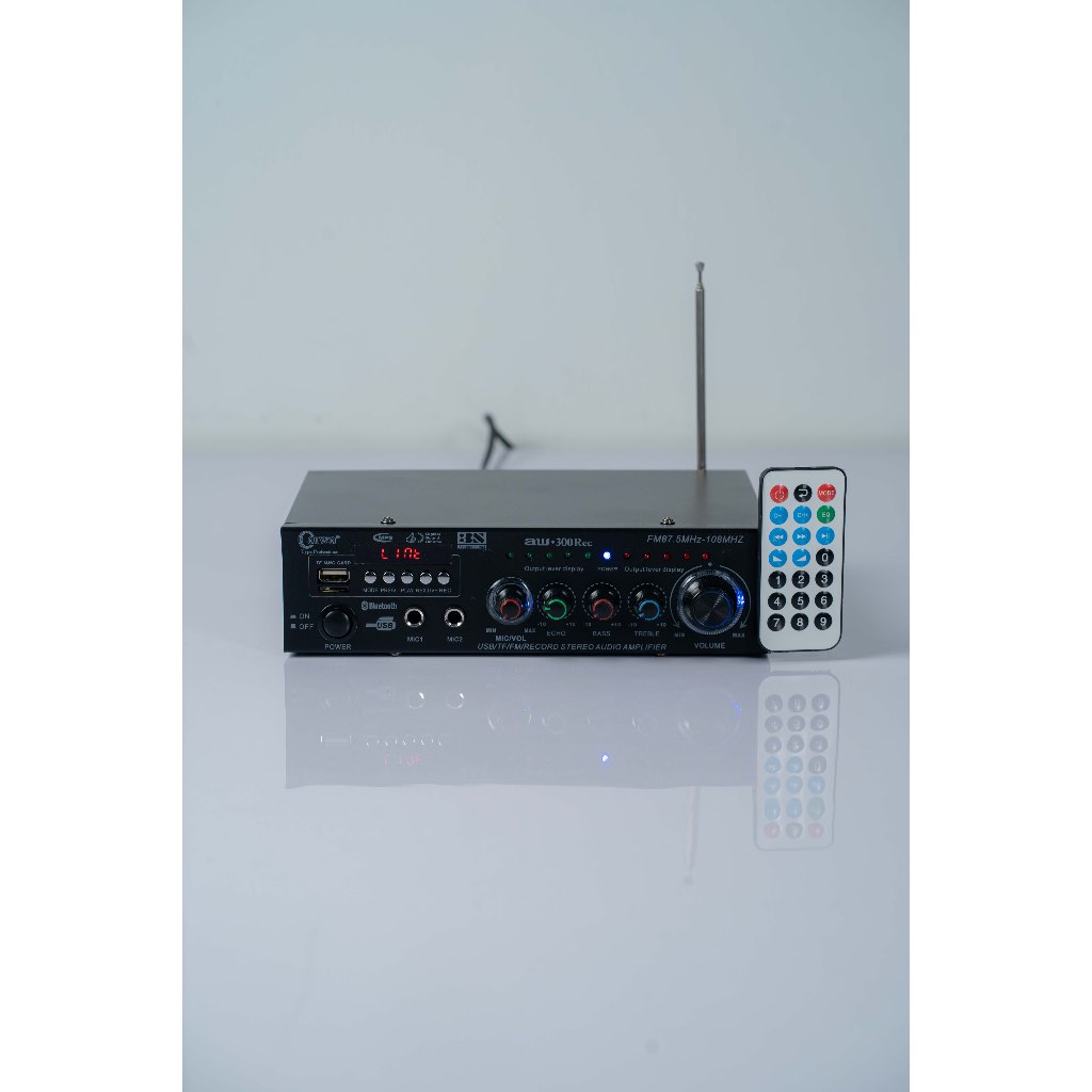 Amplifier CAIWA AW-300REC Record Studio Amplifier Bluetooth AC/DC