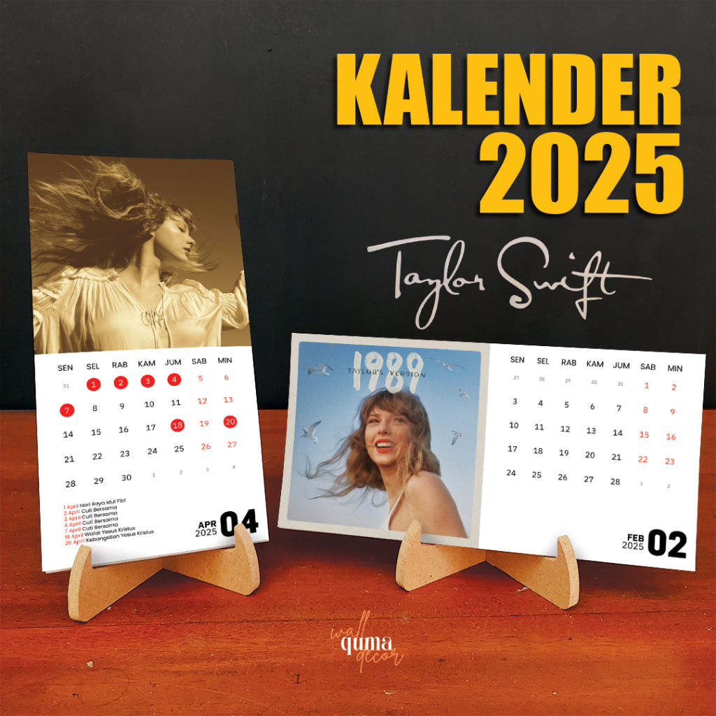 

Kalender 2025 Taylor Swift Kalender Duduk Aesthetic Kalender Meja