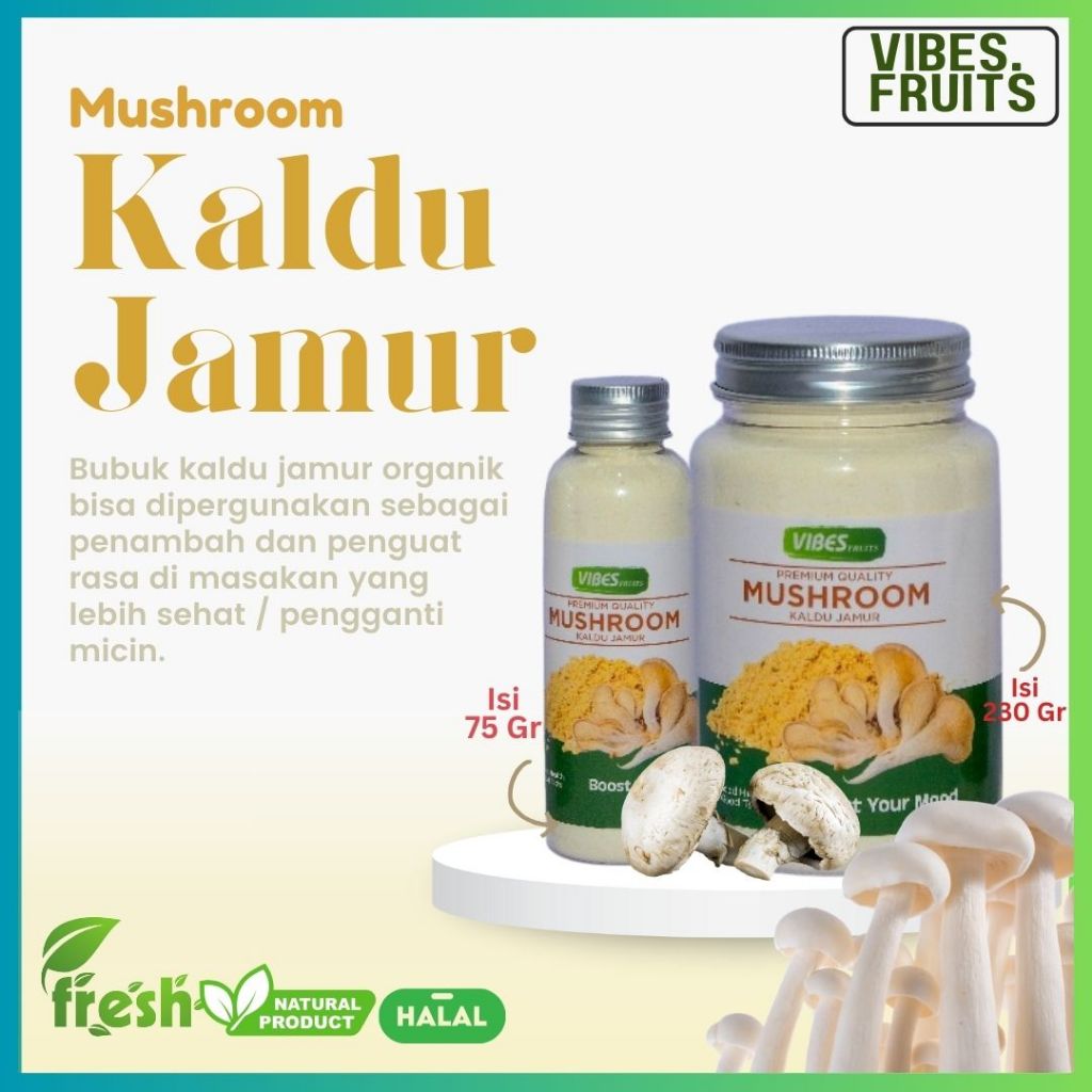 

Kaldu Jamur, Mushroom Stock Powder, Bumbu Kaldu Jamur, Non MSG, Totole, By Vibes Fruits / Slim & Big