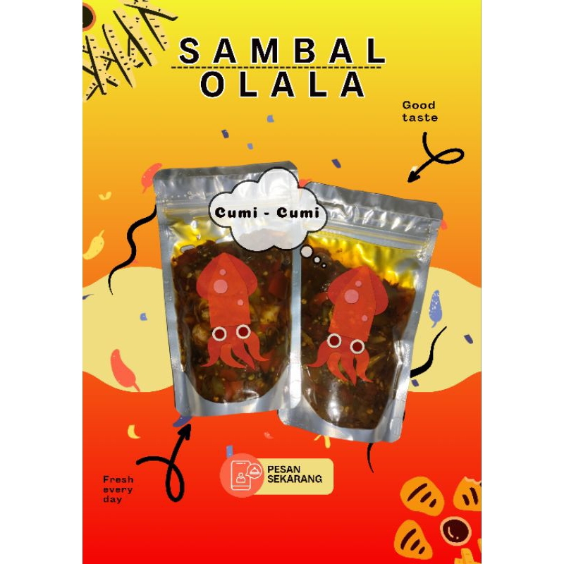 

SAMBAL SAMBEL MERAH CUMI 125gram BY OLALA FOOD