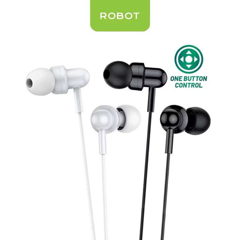 Headset Kabel Robot RE20 Wired Headset Bass Original