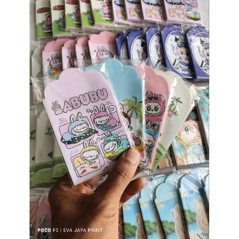 

10 Lembar Amplop Lebaran 2025 Labubu Ukuran Medium Siap Pakai