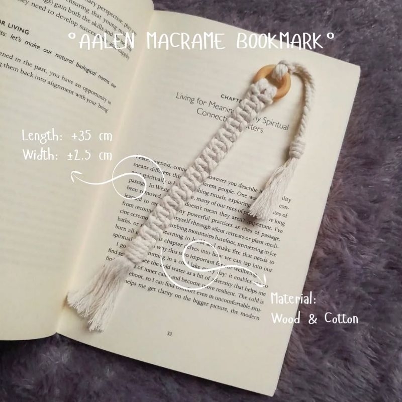 

AALEN BOOKMARK | Pembatas Buku Makrame/Macrame Bookmark
