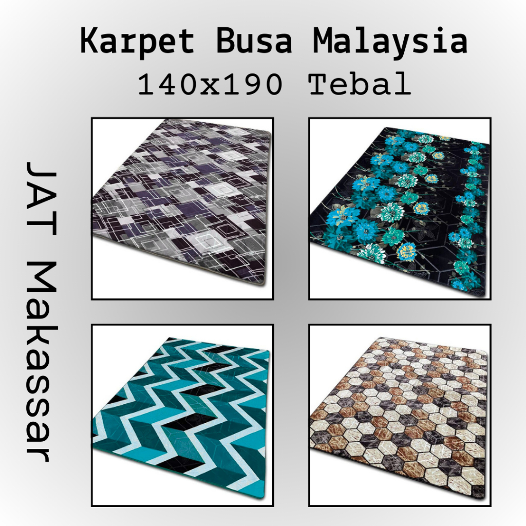 Karpet Busa Malaysia Ruang Tamu Tebal Minimalis 140x190 [Tebal 23 mm]