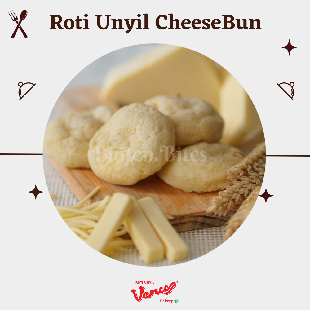 

BuitenBites / Roti unyil Venus Cheese bun lembut dan manis kue enak dan sehat jajanan keluarga