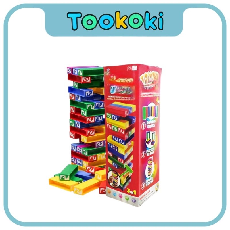 Mainan Edukasi Anak Stakko Susun Balok Bongkar Susun Edukasi Toys Set Tower Balok