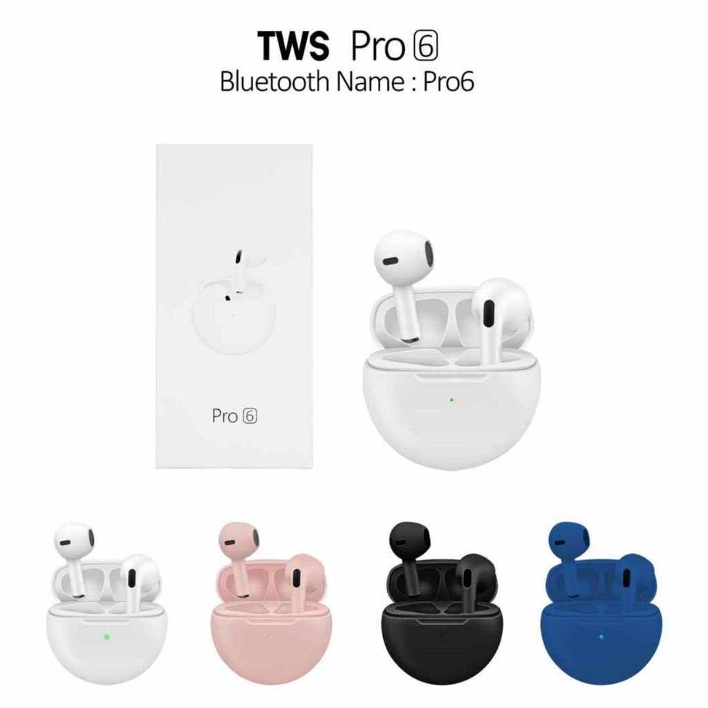 M&J Air Pro 6 Tws Bluetooth Headsets Wireless Earbud Gaming