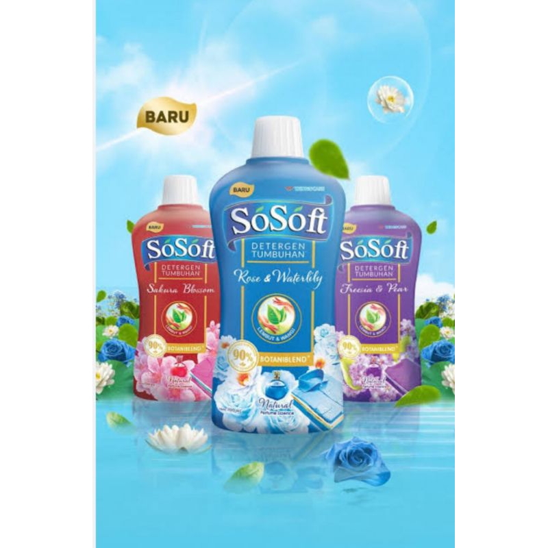 Sosoft Detergen Cair 700ml / Sosoft Detergen Tumbuhan