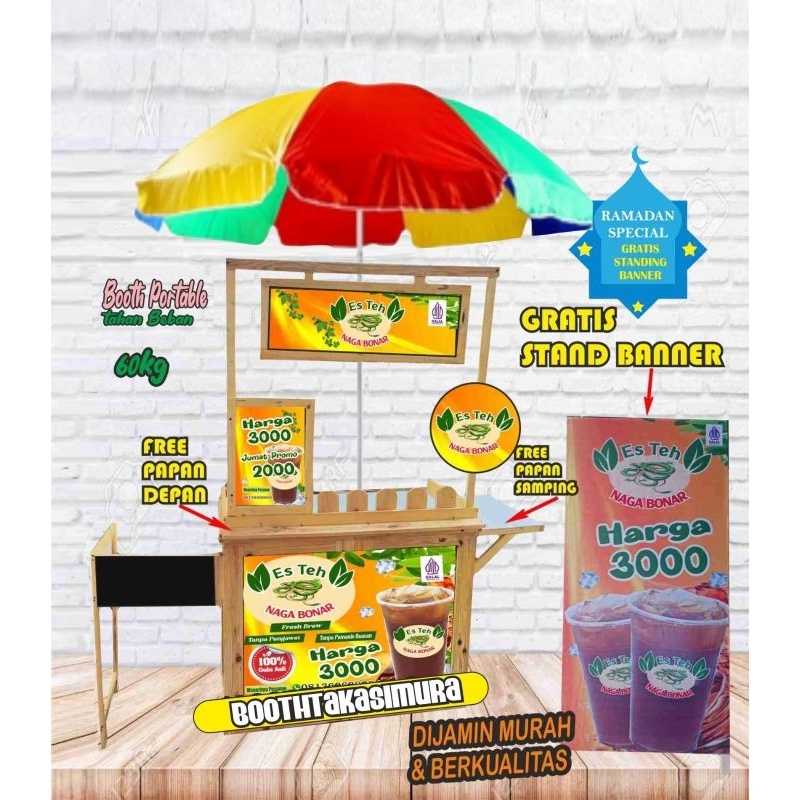 booth portable / meja lipat / even desk / gerobak lipat / gerobak murah