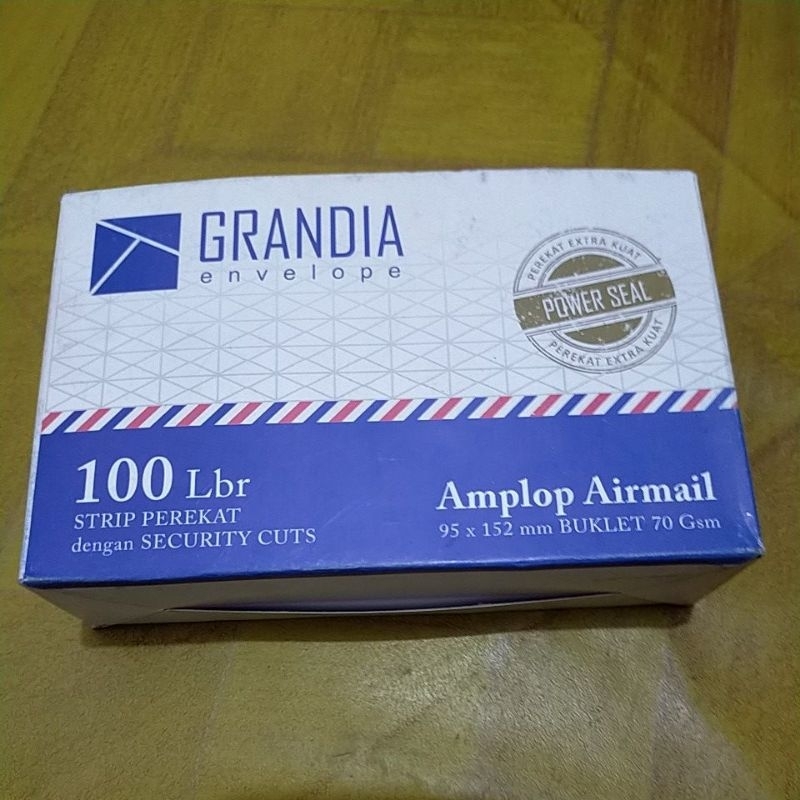 

amplop grandia airmail 95x152 mm isi 100 lembar