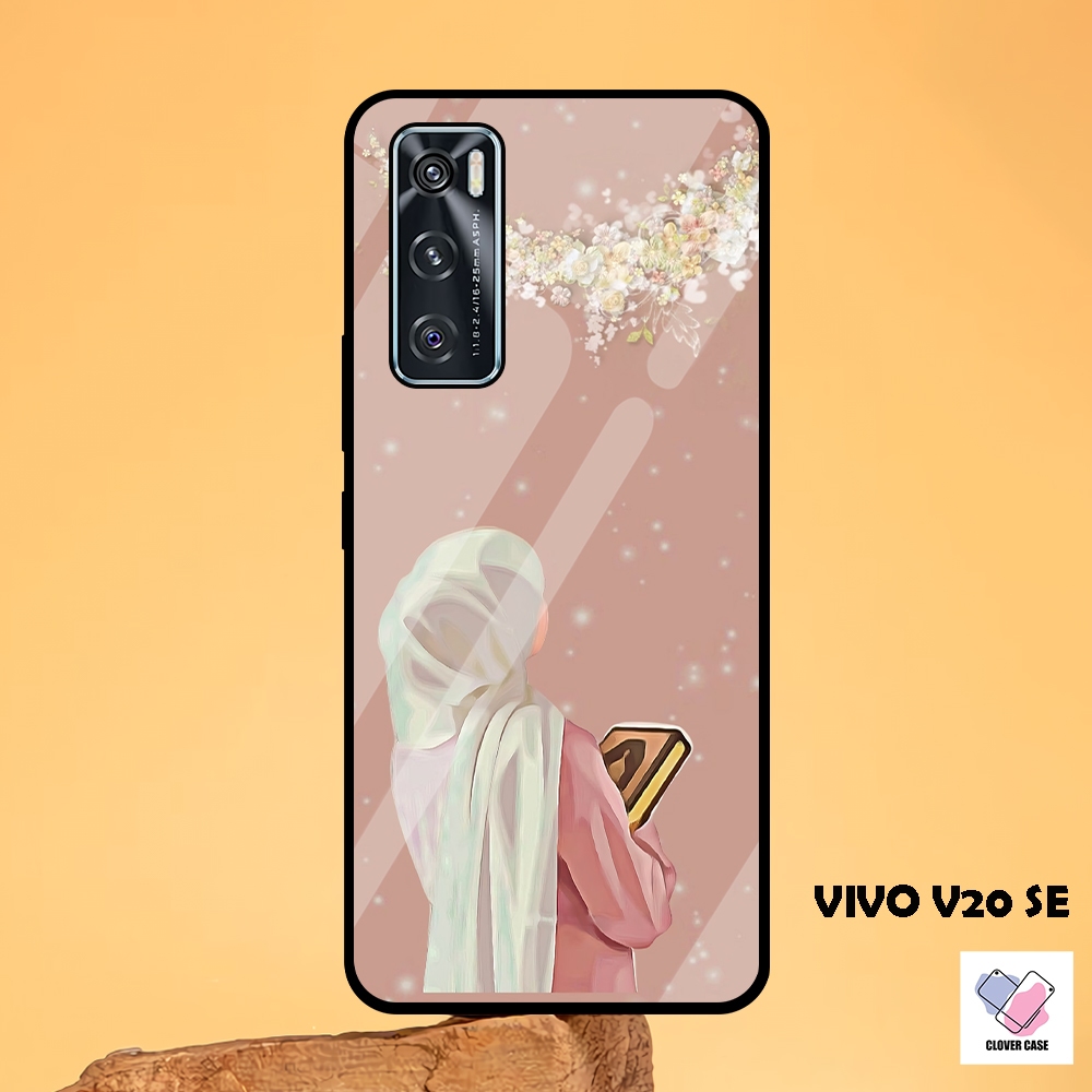 [AR06]  Case Glossy Case | VIVO V20 SE | CASE KEKINIAN LUCU |  Casing Hp Kilau Motif CEWE HIJAB