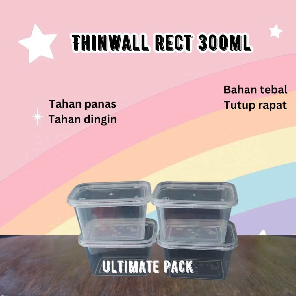 DM Thinwall persegi panjang 300ML