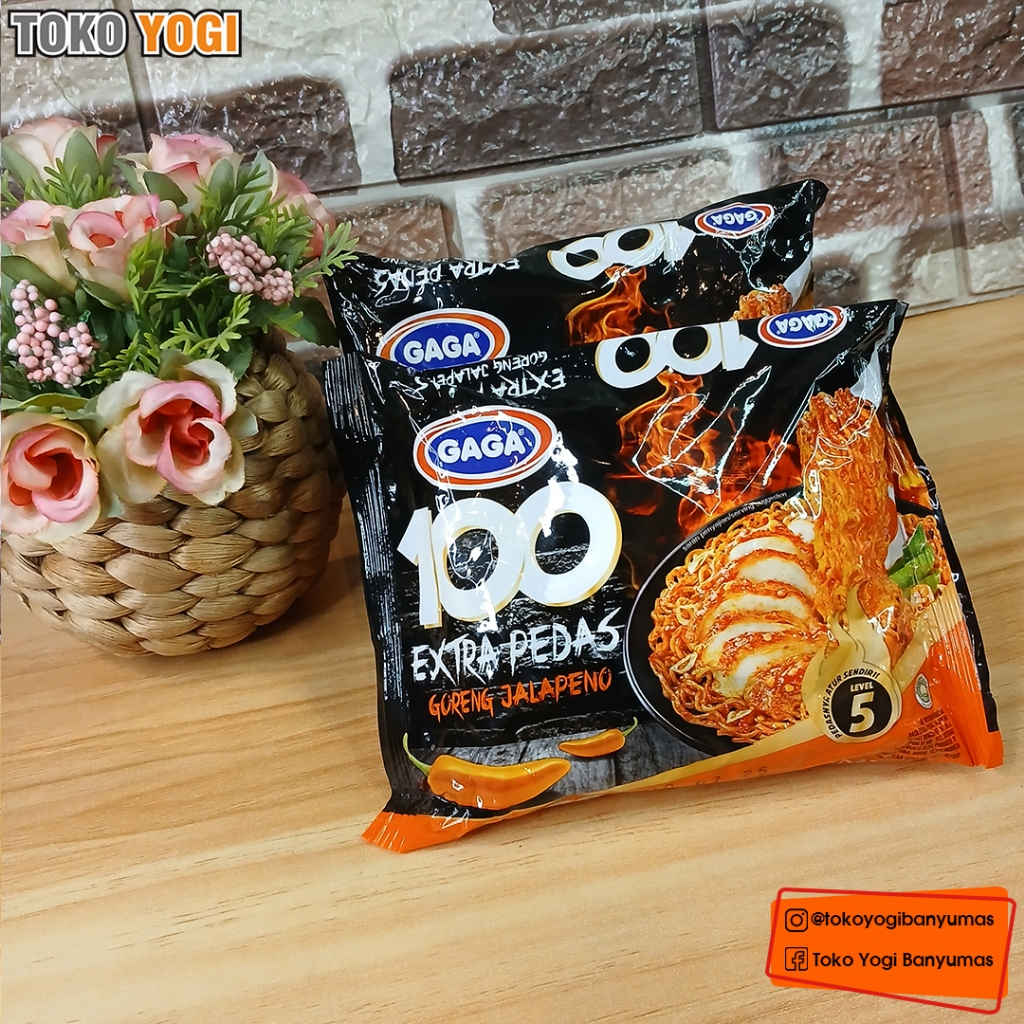 

GAGA MIE GORENG 100 EXTRA PEDAS JALAPENO LVL 5 85g