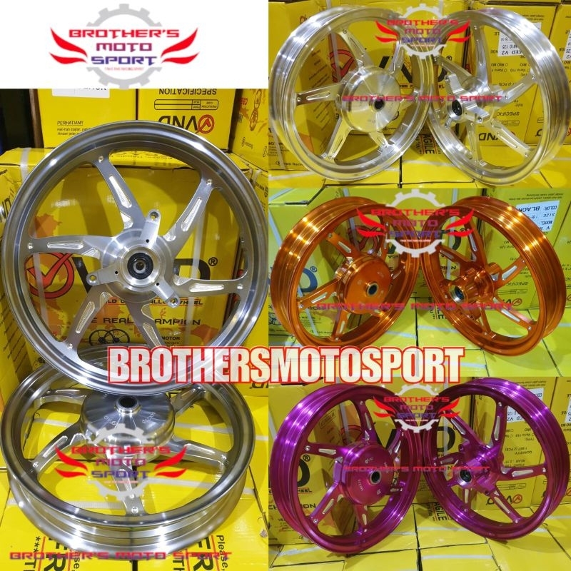 velg vnd six star v2 aerox155 velg racing vnd f185x14 R215x14 aerox lama/NVX velg vnd ring 14 aerox 