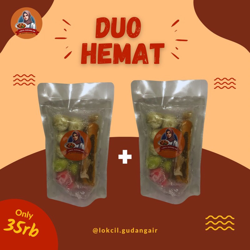 

Lokcil Kul Duo Hemat - Cilok bumbu kacang (frozen)