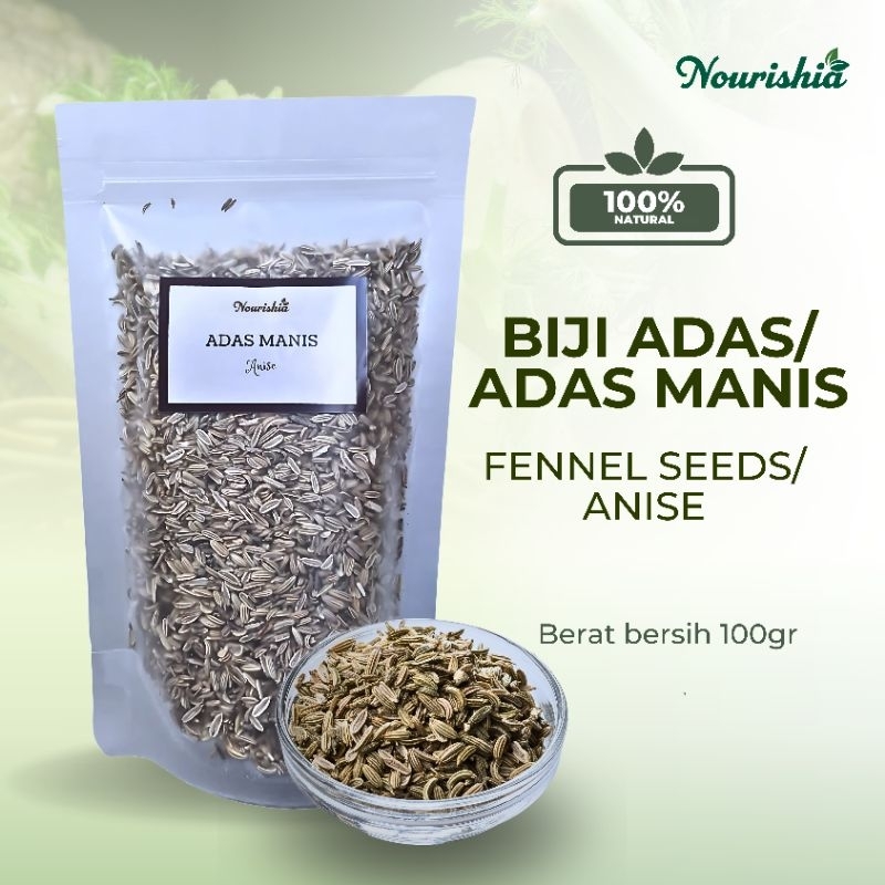 

Biji Adas Manis 100 g dan 50 g Premium - Fennel Seeds - Adas Manis Kering - Bumbu Rempah