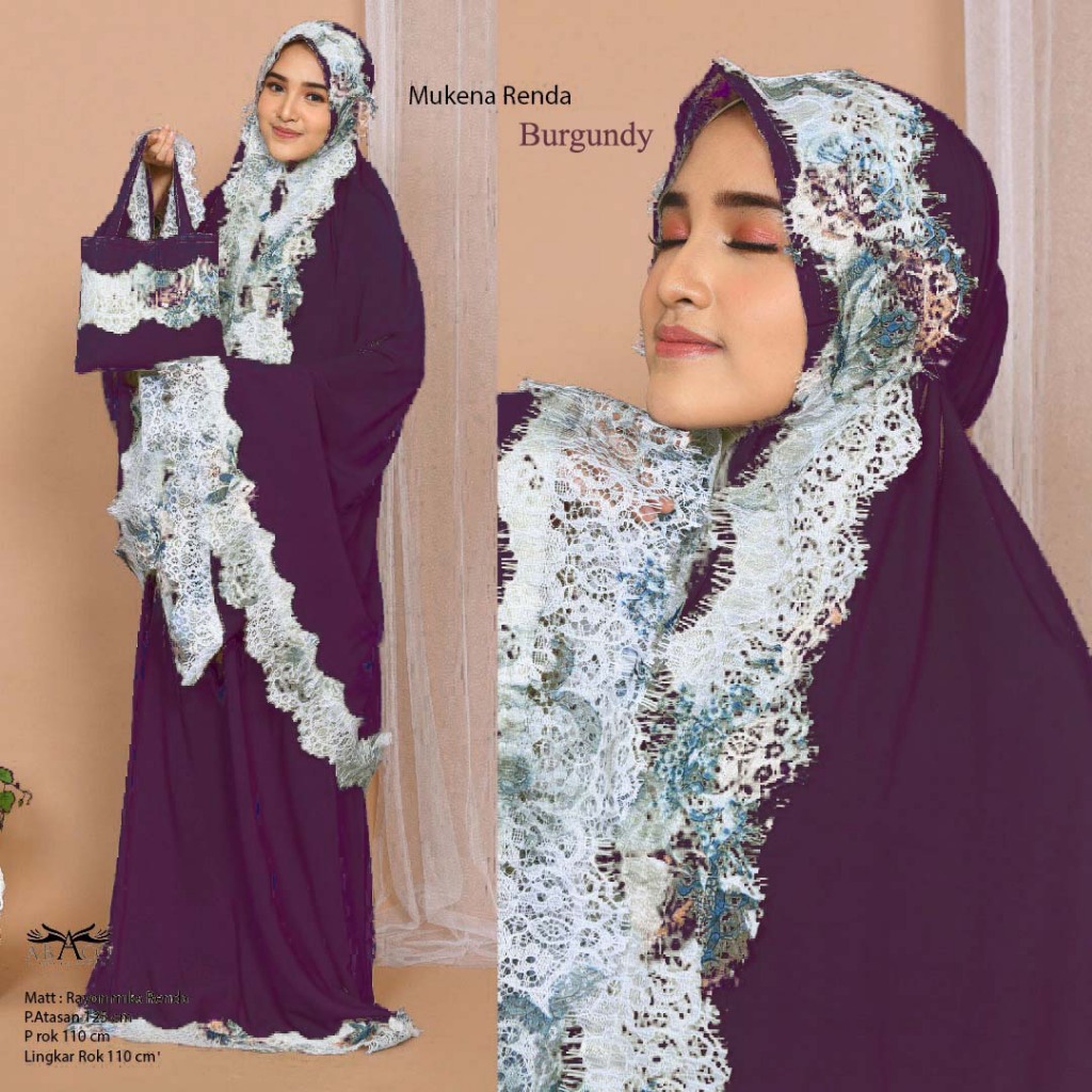 Mukena renda brukat aulia