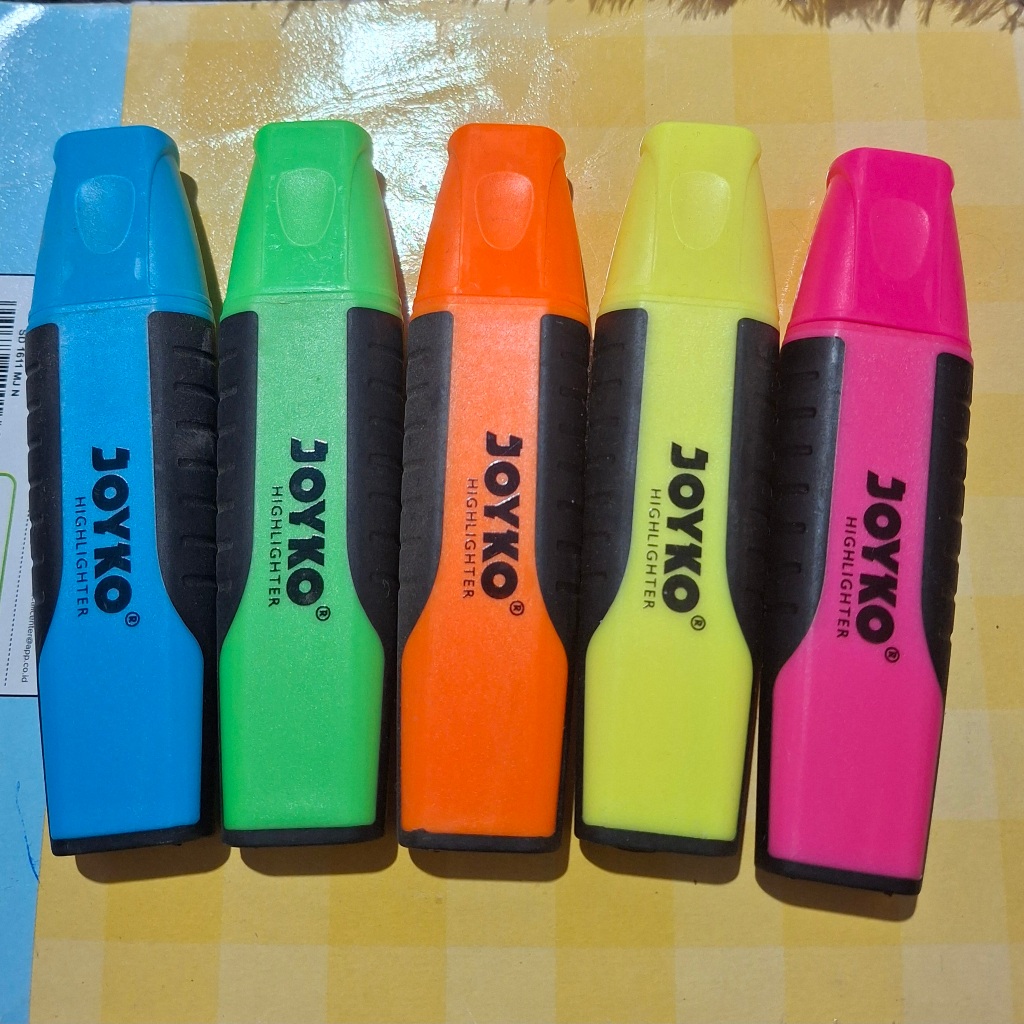 

(1PCS) HIGHLIGHTER JOYKO WARNA KUNING PINK ORANGE HIJAU BIRU