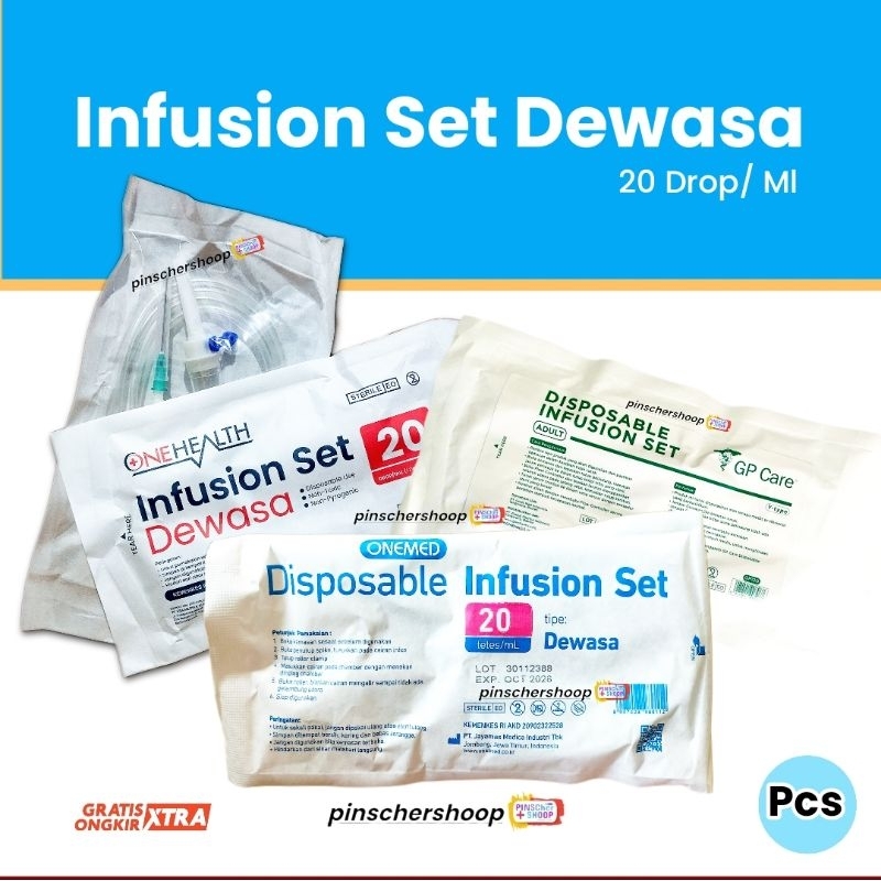 MACAM INFUSET DEWASA INFUSION SET ALAT INFUS MAKRO/ PCS
