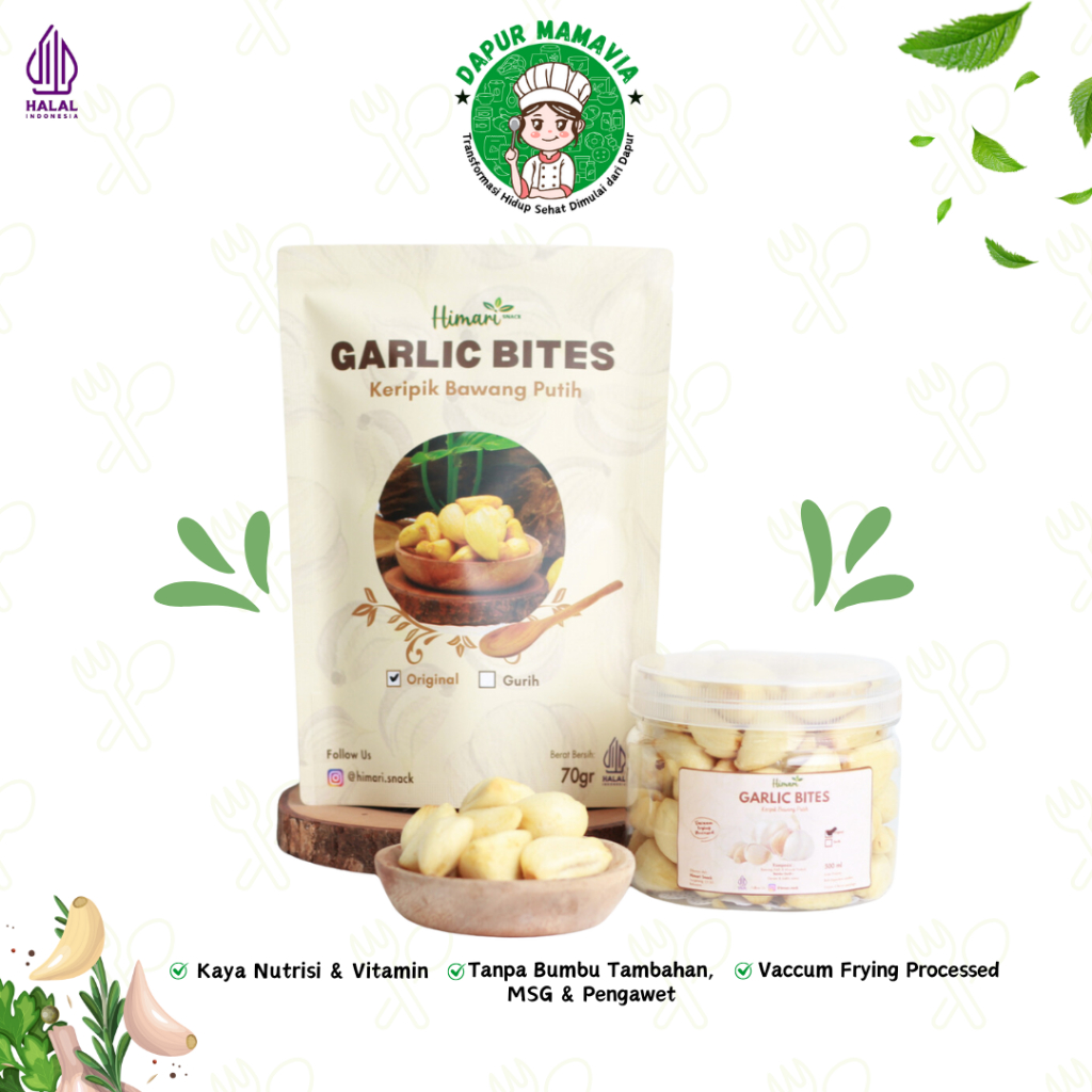 

Cemilan Sehat Keripik Bawang Putih Garlic Bites Snack Cemilan Sehat DapurMamaVia