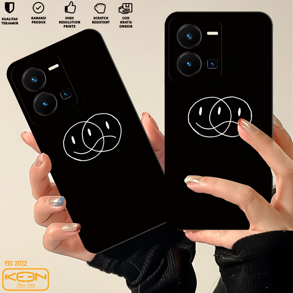 Case Vivo Y35 - Casing Hp Vivo Y35 2022 Motif Black Wallpaper - Softcase Vivo Y35 2022 - Softcase Hp