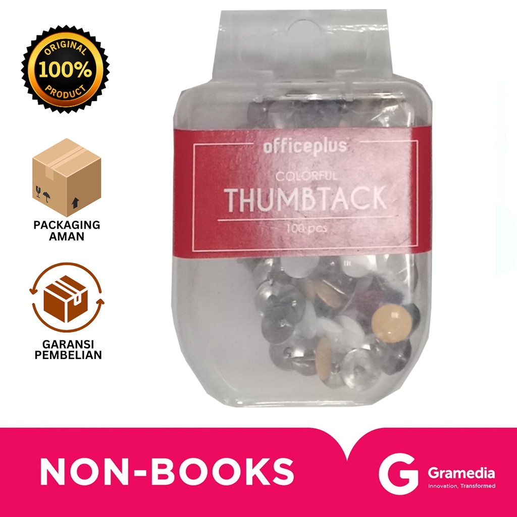 

Gramedia Bali - OFFICE-P THUMBTACK COLOR 100PCS OP-TT100COL