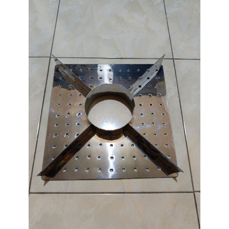 sarang dandang kotak uk35x35cm bolong tengah 4 sekat