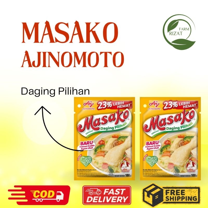 

[Dikirim lnstant] Masako AYAM Kemasan Besar 100 gr