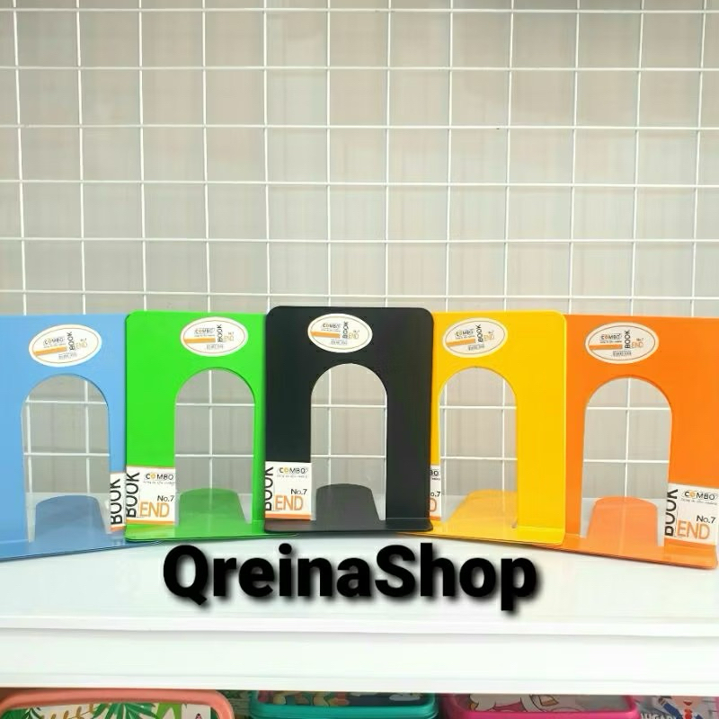 

#Qreinashop Penyanggah Buku Besi || Pembatas Buku Combo Book End No.7