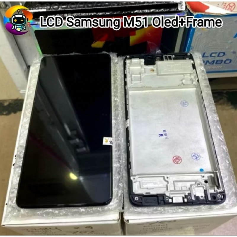 Lcd Samsung M51 M515 ORI Oled + Frame Set